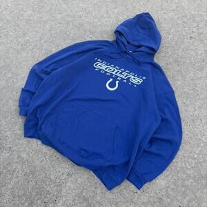 Vintage NFL Team Apparel Indianapolis Colts Hoodie Blue NFL Football Pullover XL